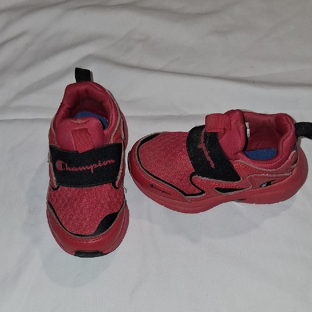 Champion Kids Red and Black Sneakers